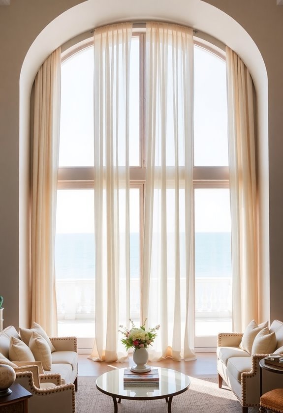 decorative arched window coverings