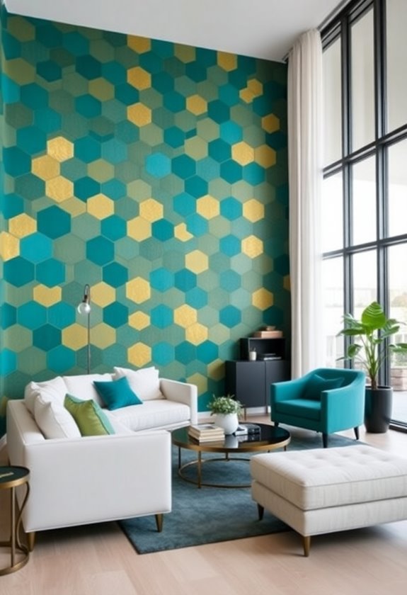 decorative geometric wallpaper design