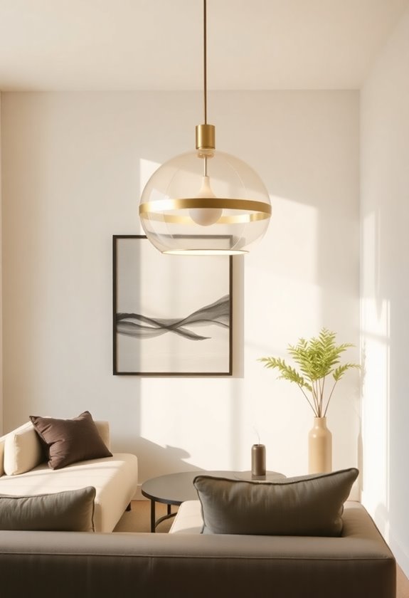 dramatic pendant lighting installation
