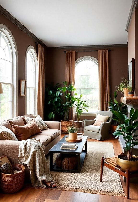 earthy tones layering style