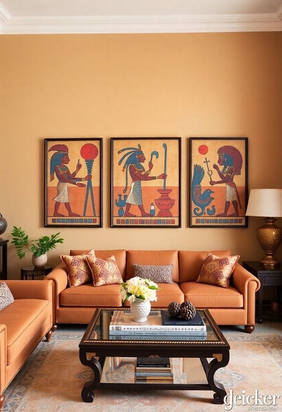 egyptian inspired wall decor