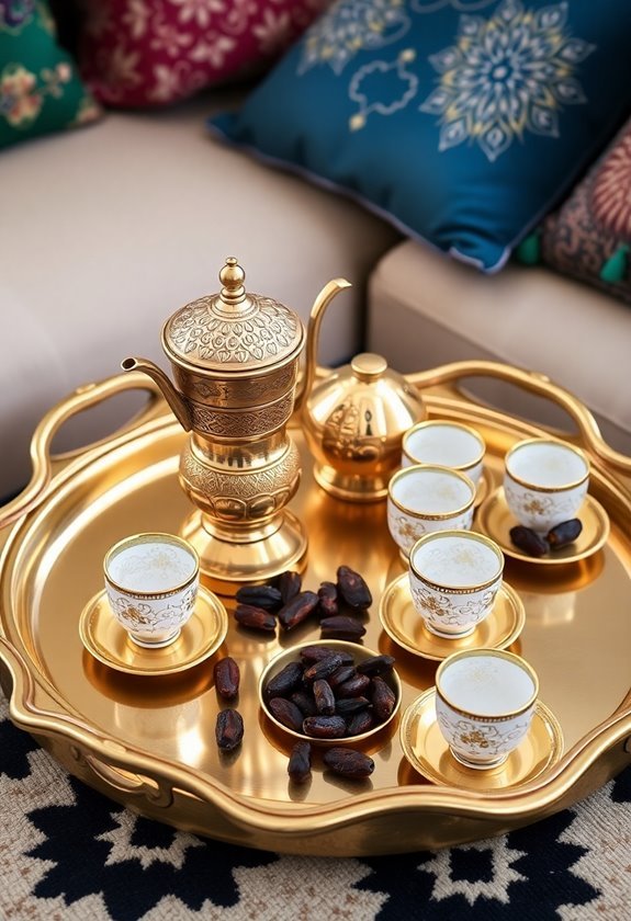 elegant arabic coffee setups