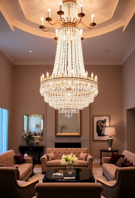elegant crystal light fixture