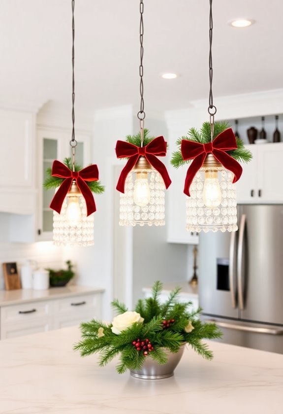 elegant crystal pendant clusters