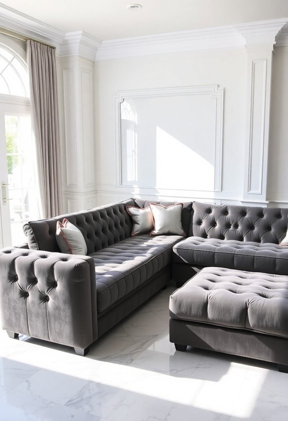 elegant grey velvet d cor