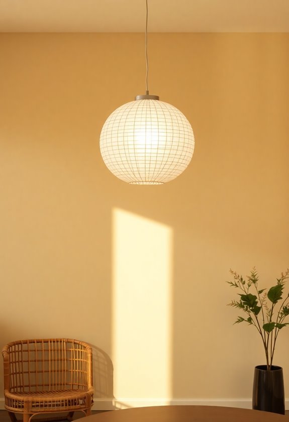 elegant rice paper lighting