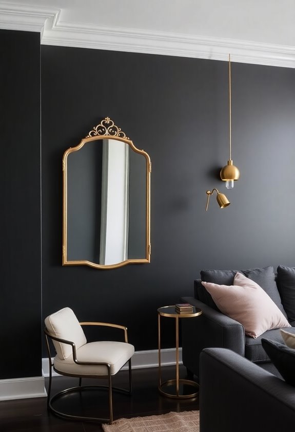 elegant simple gold accents
