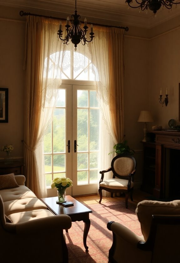 elegant vintage window drapery