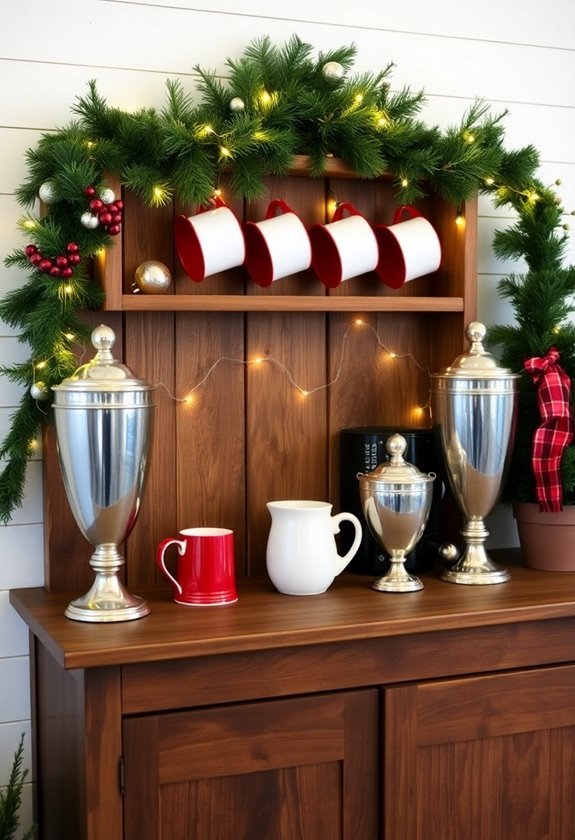 festive coffee bar setup