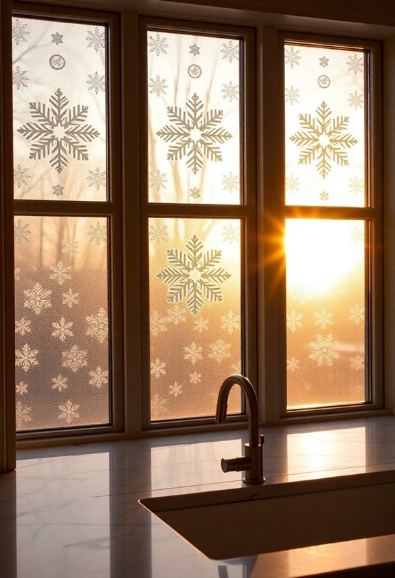 frosted window decoration project