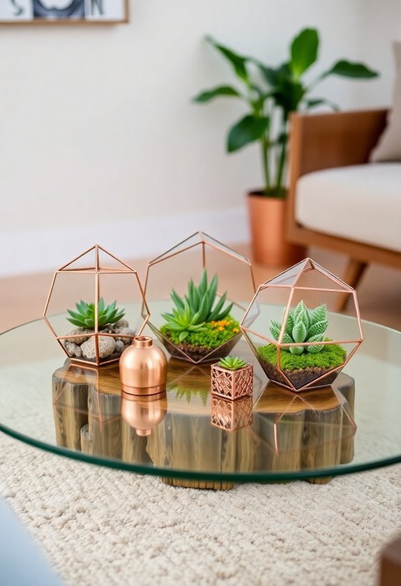 glass garden table decor