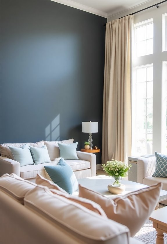 harmonious blue hue blend