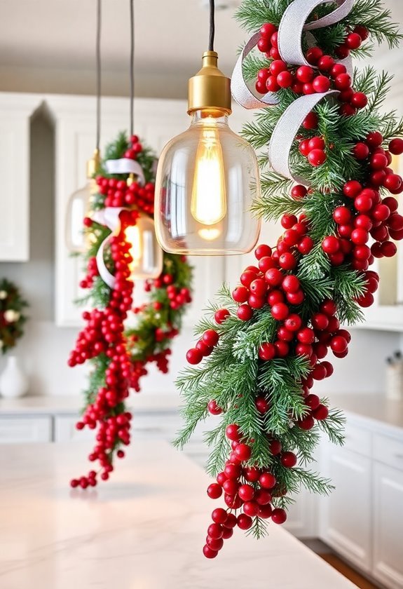 holiday decor with berries