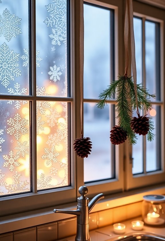 icy glass decorations winter