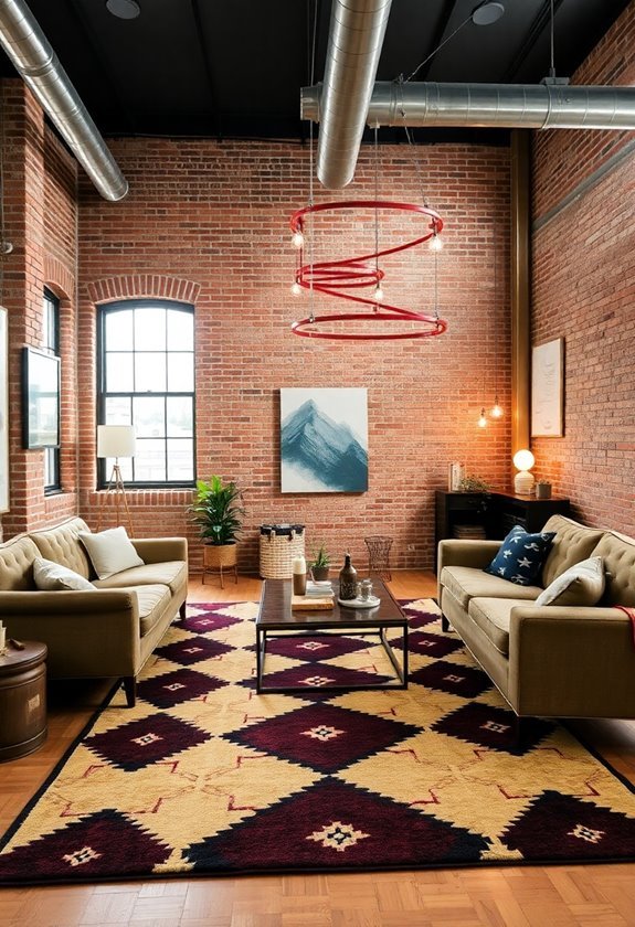 integrate industrial style rugs