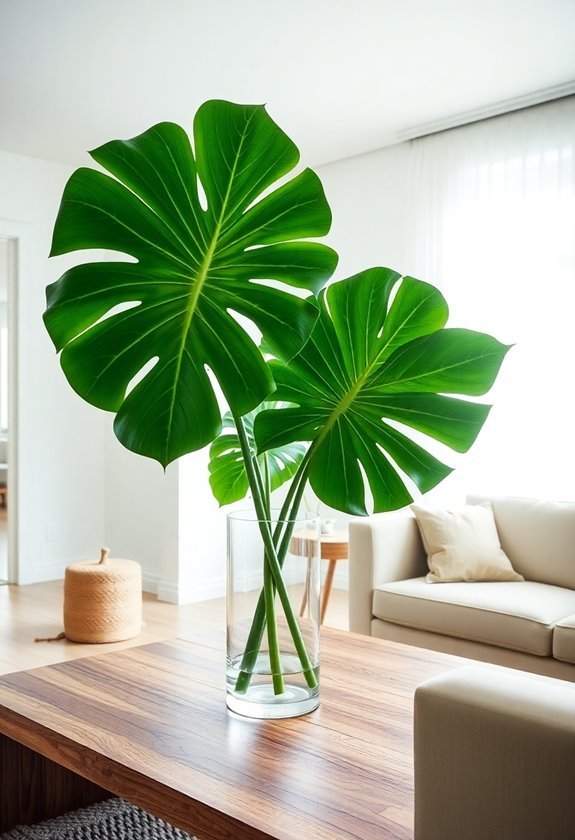 large tropical leaf arrangements