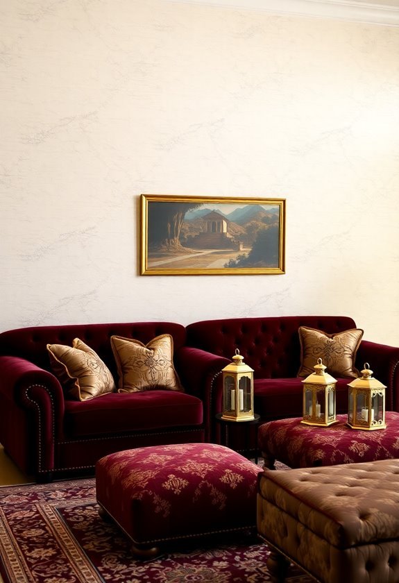 luxurious velvet home decor