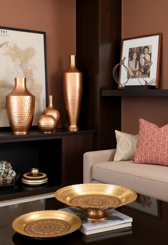 metallic home decor accents