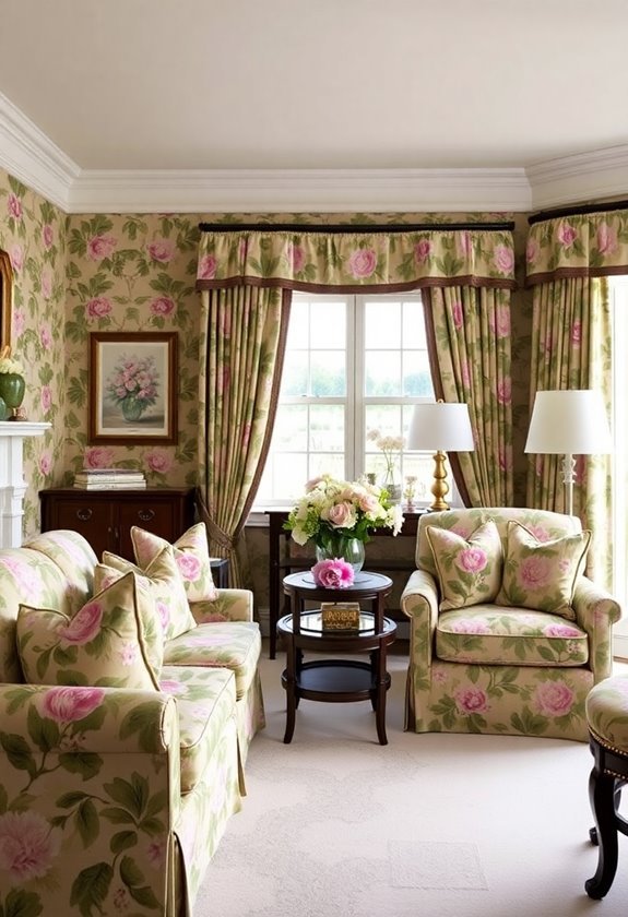 mixed floral design patterns