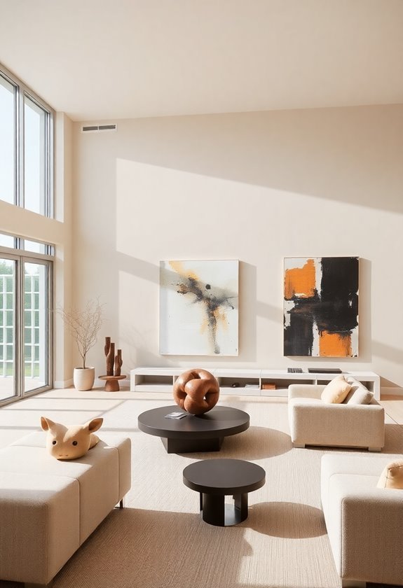 modern art exhibition showcase