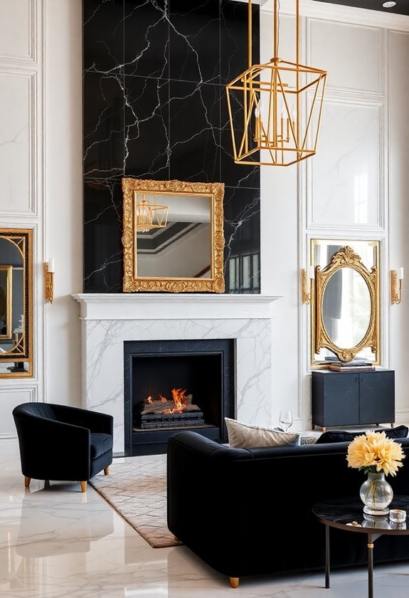 modern black marble design