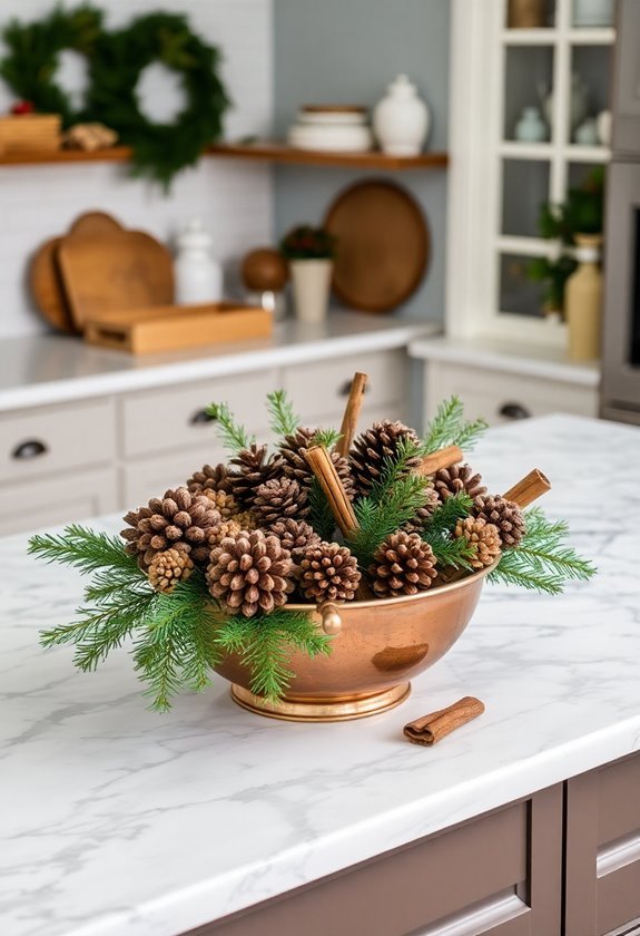 natural pine cone decor