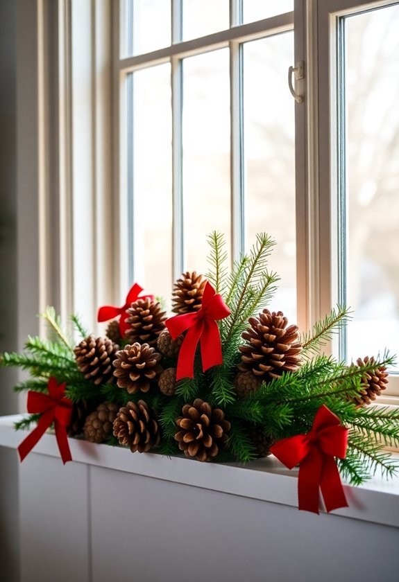 nature inspired pinecone decor