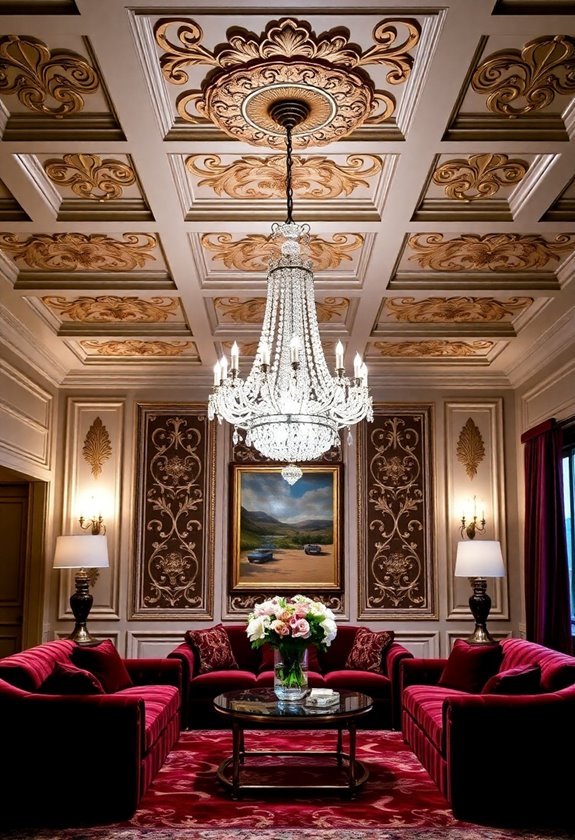 ornate gilded ceiling design