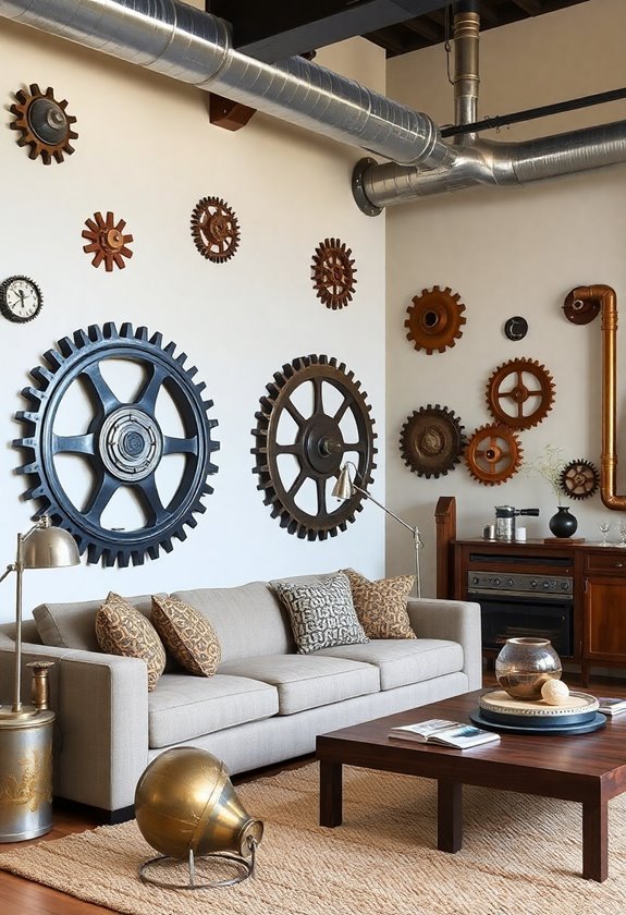 repurposed industrial art decor