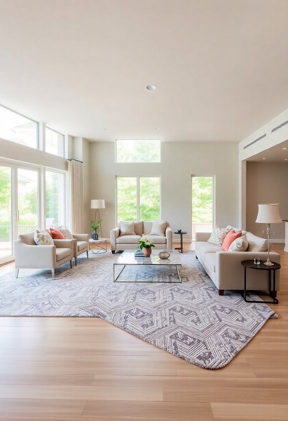 rug defined living areas