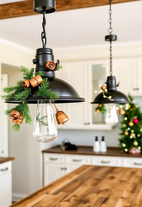 rustic holiday lighting decor