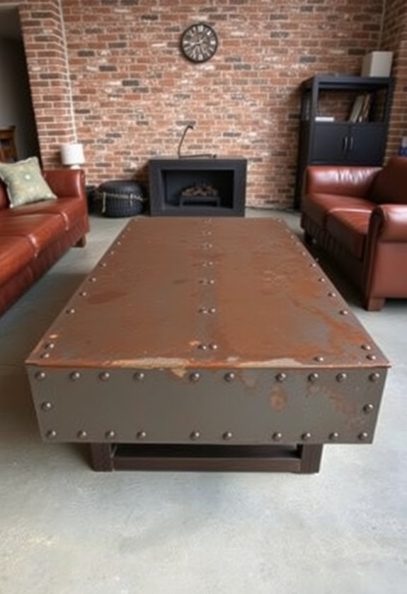 rustic industrial coffee tables