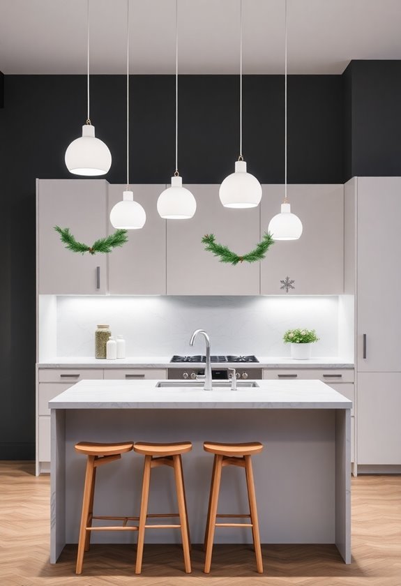 scandinavian style kitchen illumination
