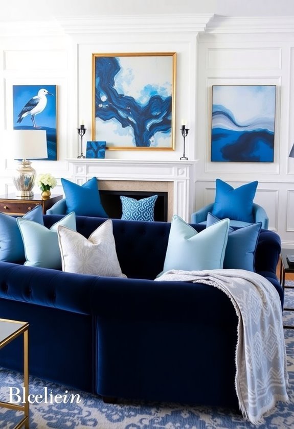 shades of blue tones