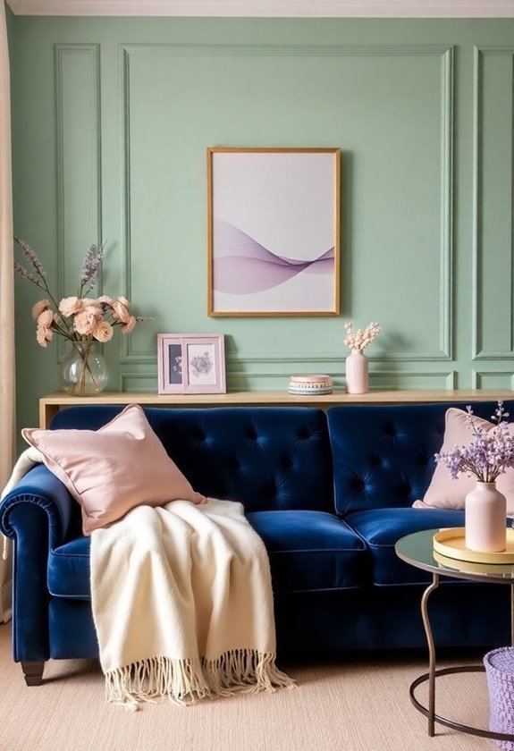soft and muted hues
