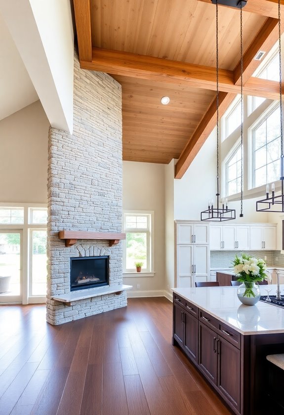 spacious interconnected living spaces