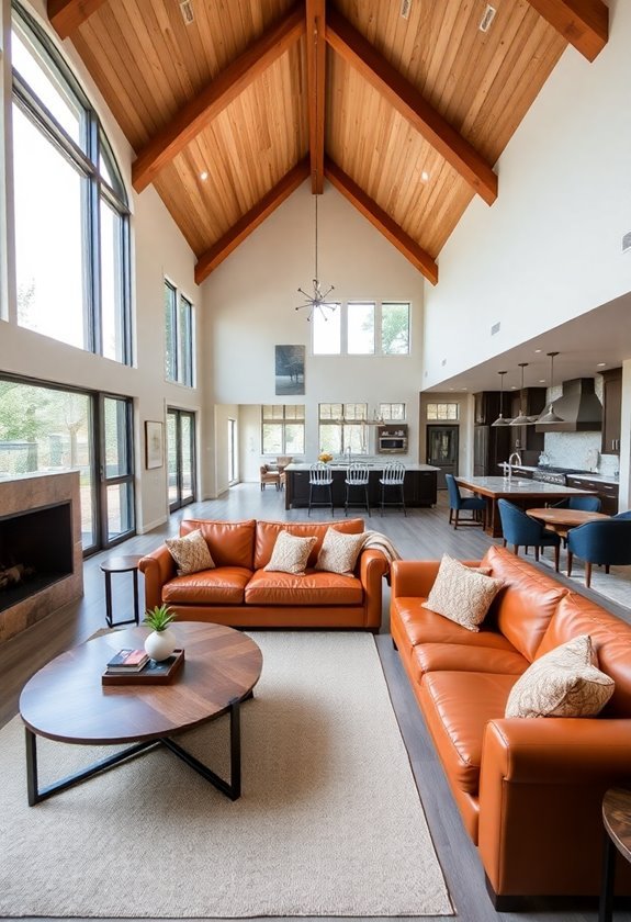 spacious interconnected living spaces