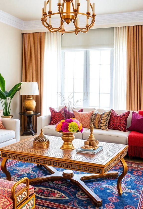 stylish coffee table arrangement