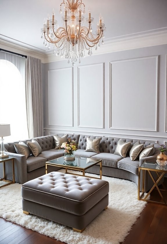 stylish grey living space