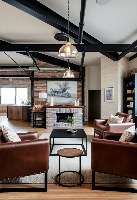 stylish metal leather seating