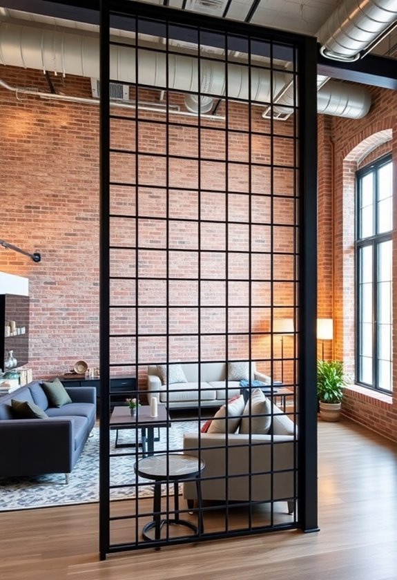 stylish partitioning with metal