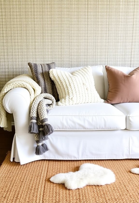 textured layers in living room