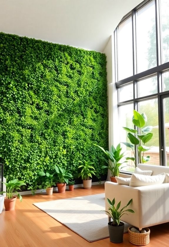 vertical indoor plant installations