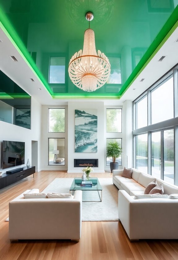 vibrant ceiling color choices