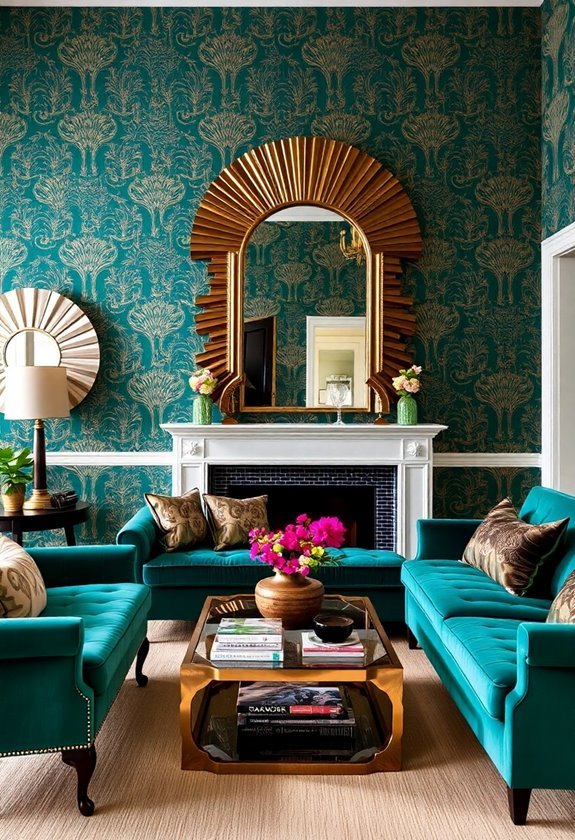 vibrant peacock feather designs