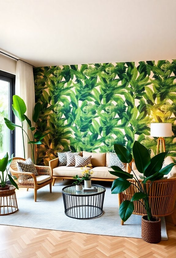 vibrant tropical design accents