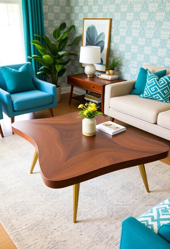 vintage boomerang coffee tables
