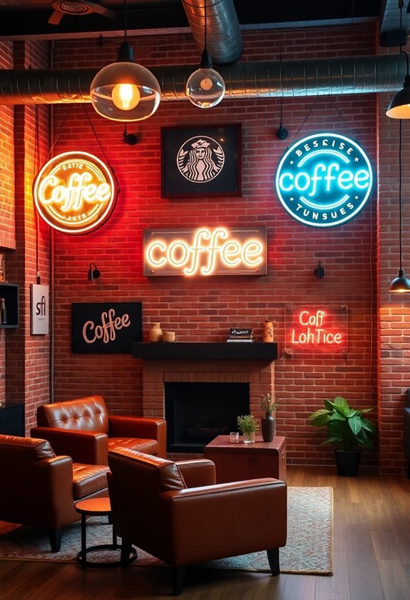 vintage cafe signage design